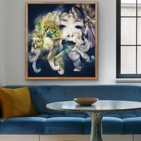 Image 1 of I Am With You mixed media framed canvas 