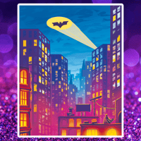Image 1 of Neon Batman Art Print
