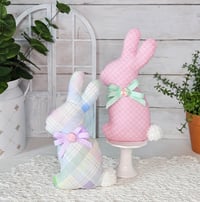Image 1 of Calico Fabric Bunny