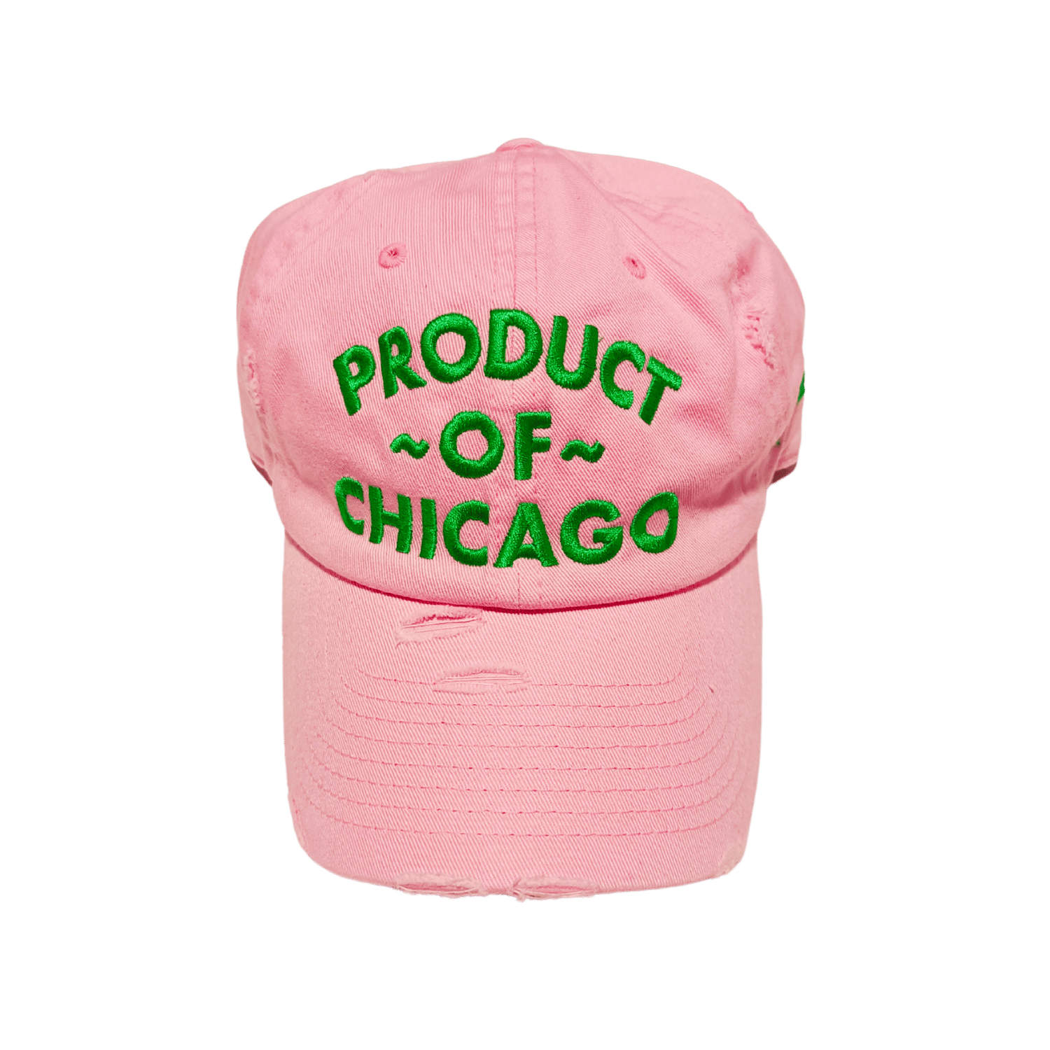 Image of Pink & Green Distressed Cap