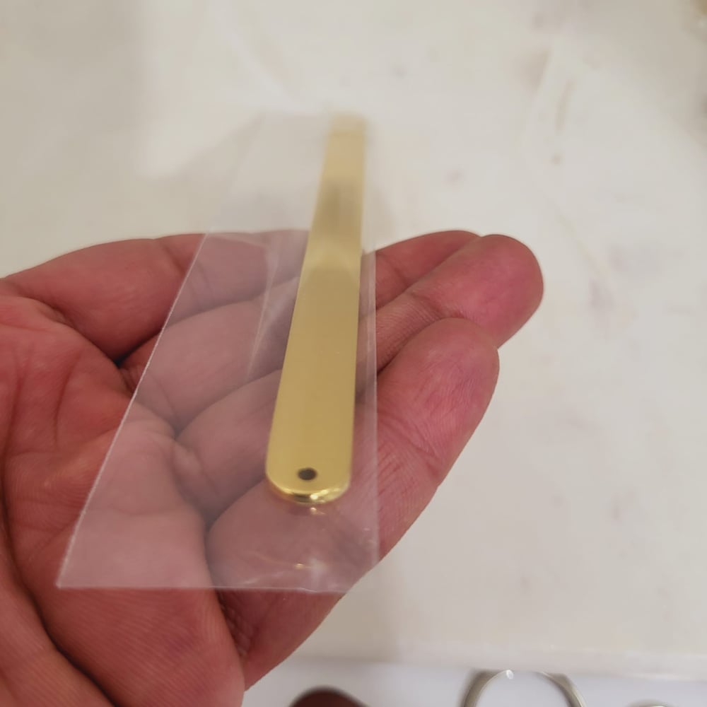 Image of Excellent Quality Sublimation Bookmark Laserable Blanks. Slim Popsicle engravable GOLD color Blanks.