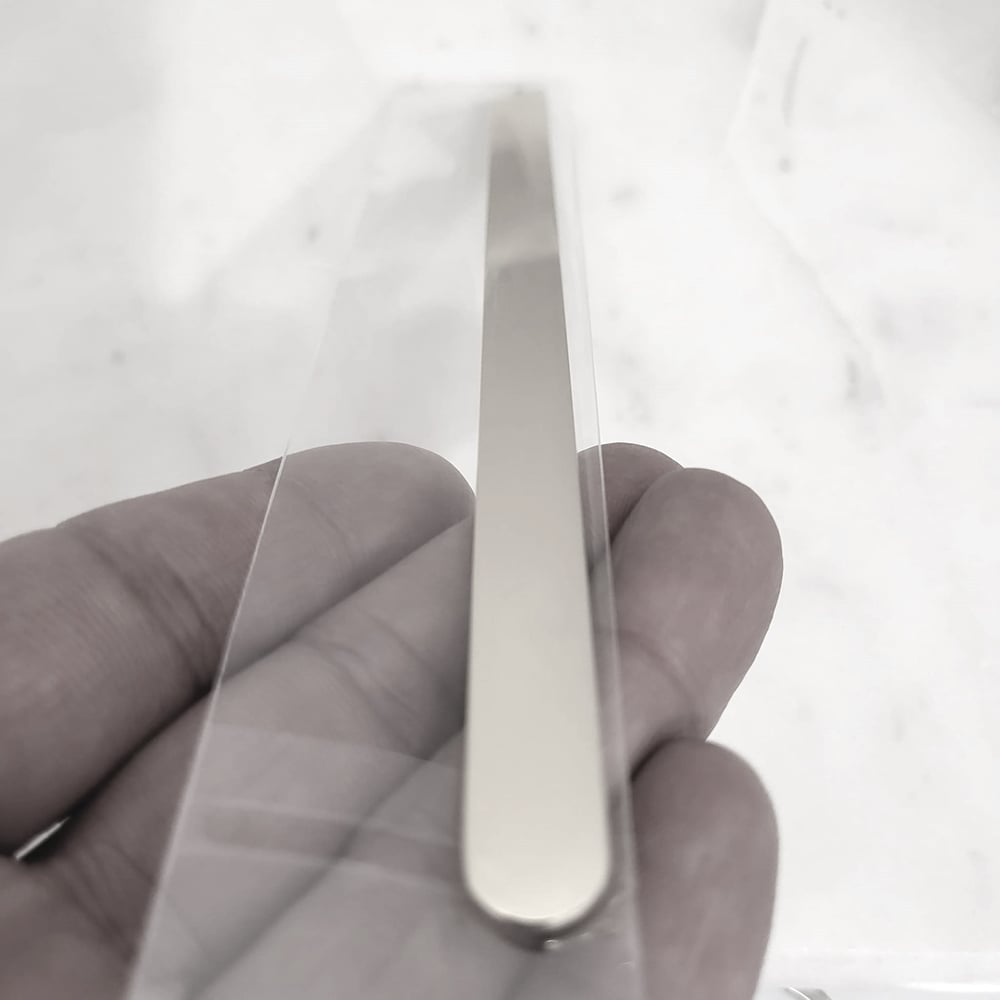 Image of Excellent Quality Sublimation Bookmark Laserable Blanks. Slim Popsicle engravable Steel Silver Blank