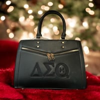 Image 5 of Large Symbol Handbag (Red & Black) 