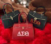Image 1 of Large Symbol Handbag (Red & Black) 