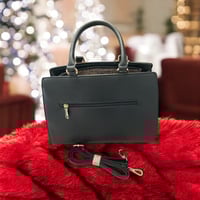 Image 7 of Large Symbol Handbag (Red & Black) 
