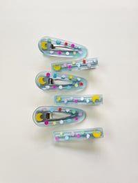 Baby Blue Confetti Clip