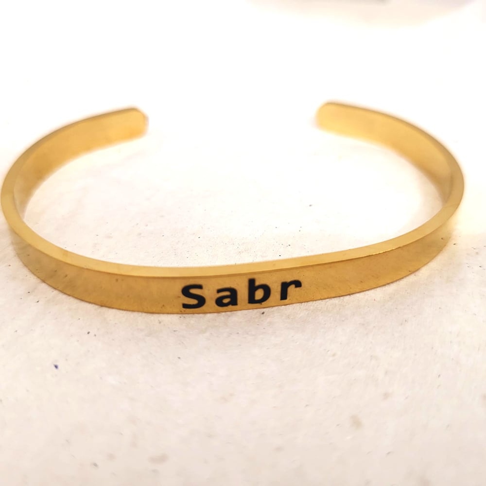 Image of SABR Cuff Bracelet. Eid Jewelry & Islamic Gift for family.