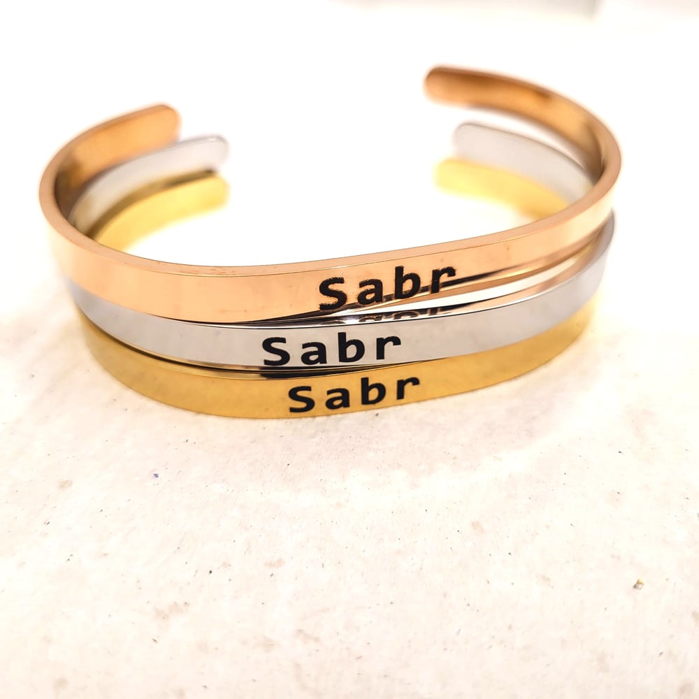 Image of SABR Cuff Bracelet. Eid Jewelry & Islamic Gift for family.