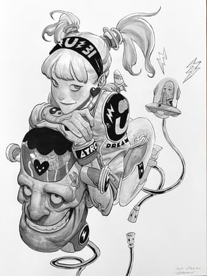 Image of Original ink wash illustration Zeen - 002 // Zeen Chin * Event Exclusive