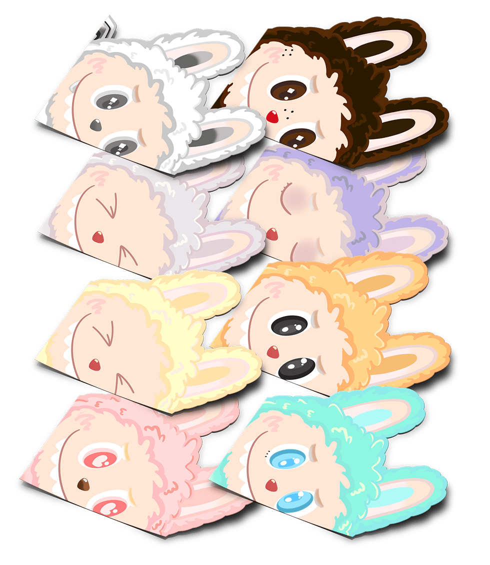 Image of (Pre-order) Labubu Corner Peeker Sticker