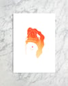 L'apparition - Linogravure originale en édition limitée format A4