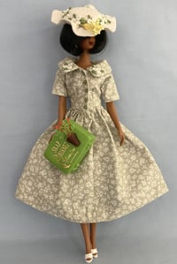 Image 1 of Barbie - Vintage Rain Bonnet Suitcase with Dress and Hat