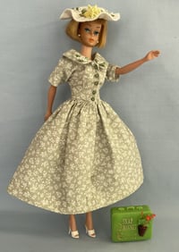 Image 3 of Barbie - Vintage Rain Bonnet Suitcase with Dress and Hat