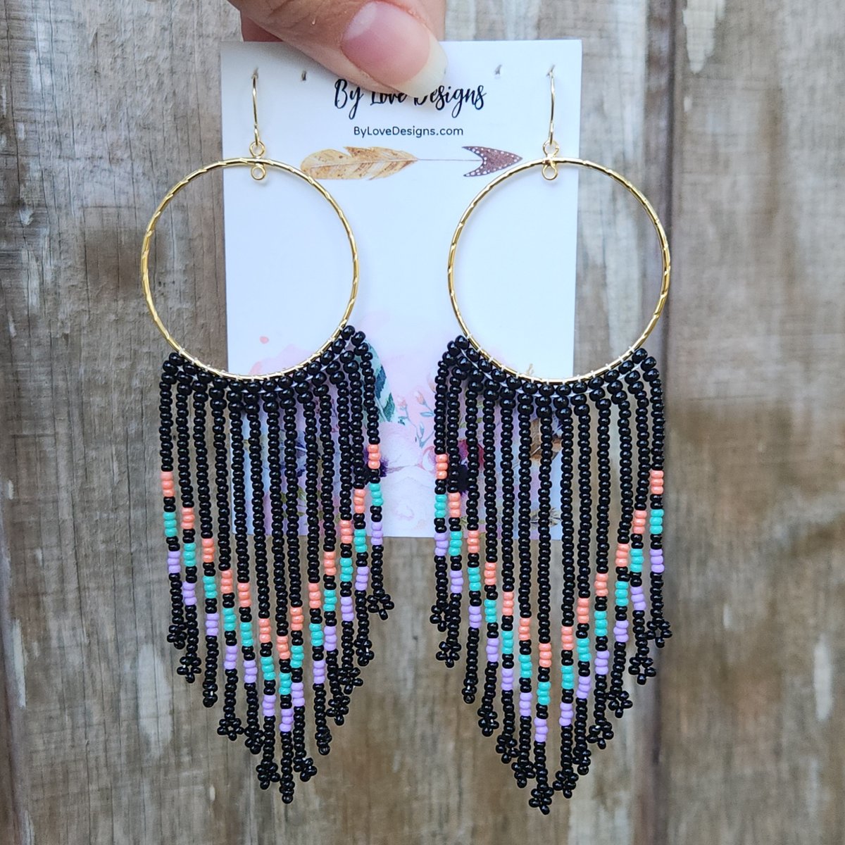 Tassel Earrings Tutorial Beaded Hoop Earring Designs Beaded Fringe