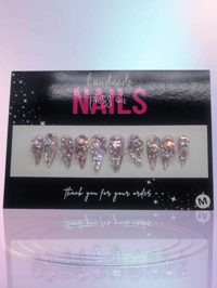 Image 1 of Bubblegum Barbie - Handmade Press On Nails (Medium)