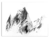 Aiguille de la République et des Grands Charmoz (Massif du Mont-Blanc) / 30 cm x 44 cm