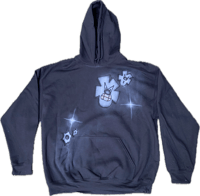 Image 1 of Tey Rhinestone Hoodie #17 XL