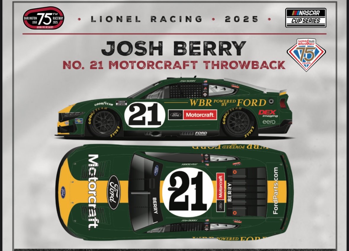 Wood Brothers Racing — SIGNED Motorcraft Throwback