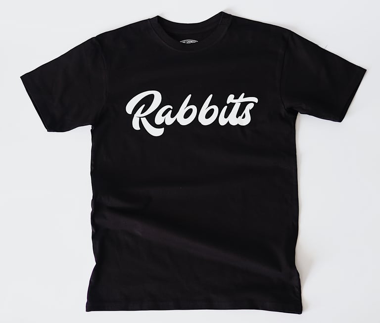 Rabbitman's, 'RABBITS' Tee (Black)