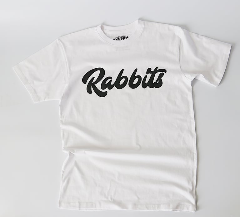 Rabbitman's, 'RABBITS' Tee (White)