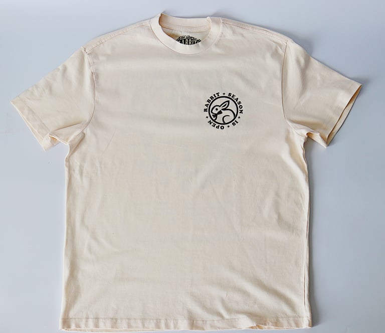 Rabbitman's, 'SEASON' Boxed Tee (Vintage White) Image 2