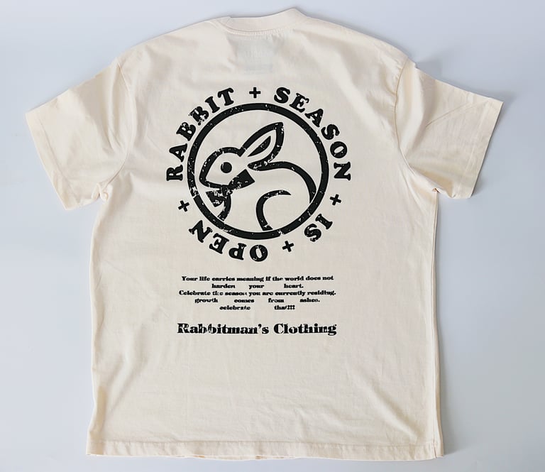 Rabbitman's, 'SEASON' Boxed Tee (Vintage White)