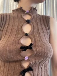 Image 7 of Brown mohair top with boss and Roses 