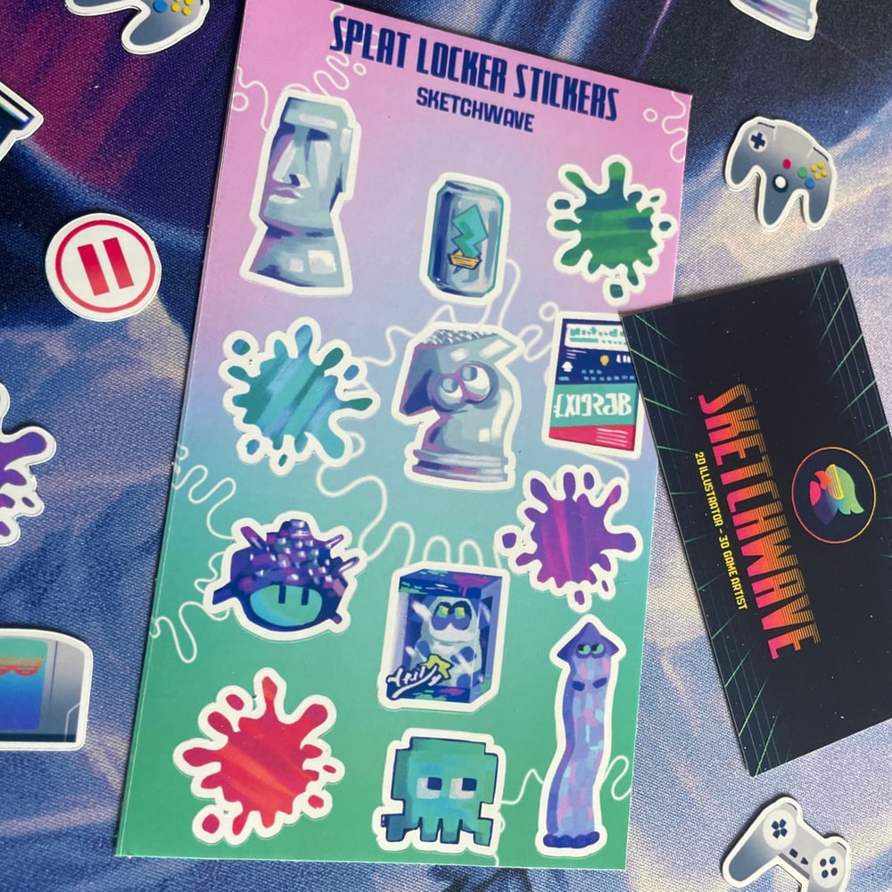 Image of Splat Locker Sticker Sheet
