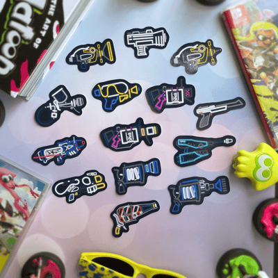 Image of Neon Sign Splatoon Weapon Sticker