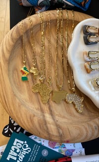 Image 1 of Africa Map Necklaces 