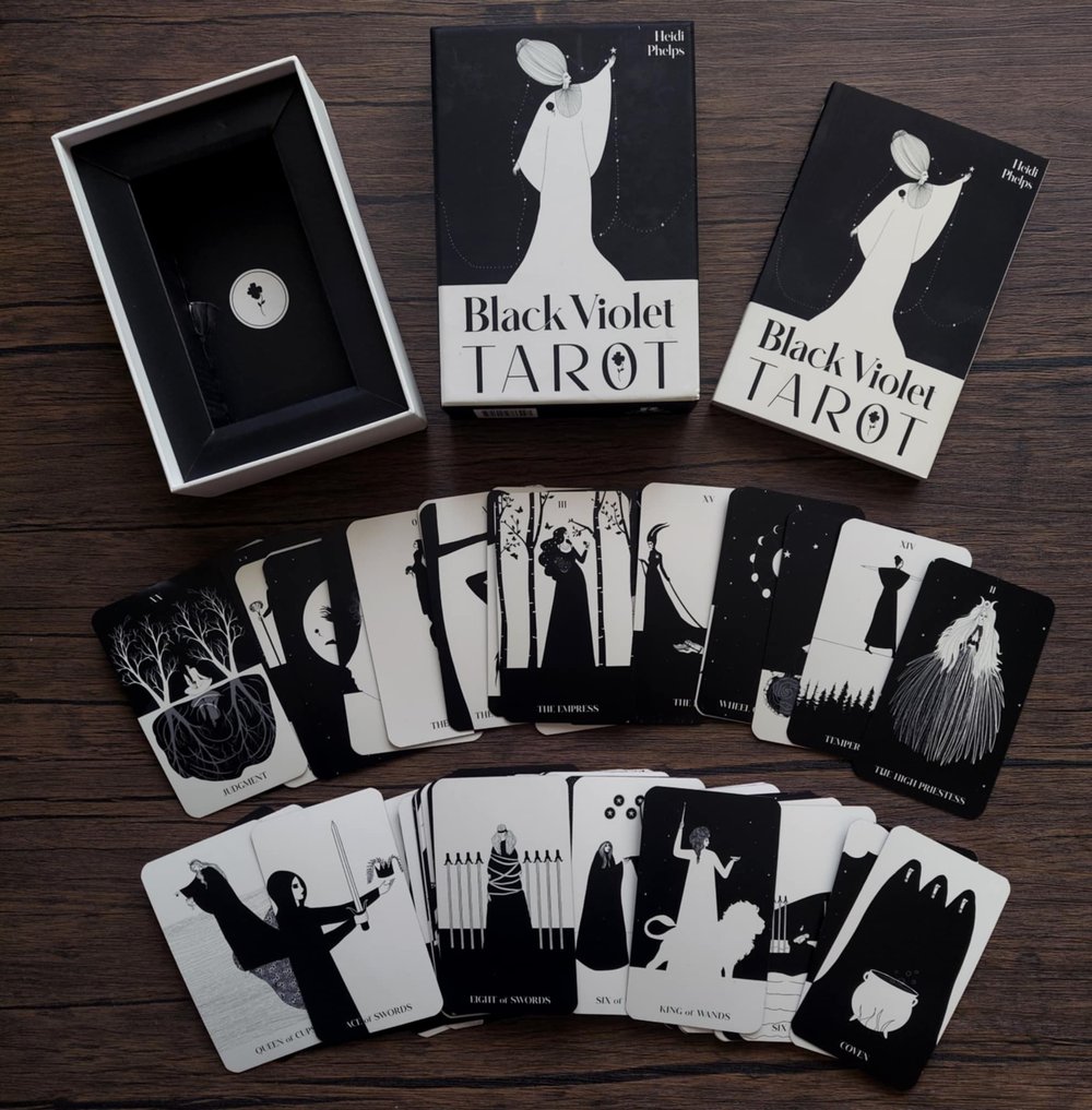Black Violet Tarot - Tarot Deck & Guidebook, by Heidi Phelps
