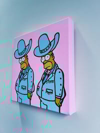 Image 3 of los vaqueros perdidos | 12 x 12 original painting