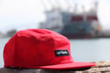 RED 5 PANEL JOCKY HAT