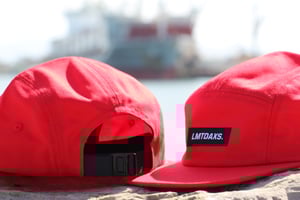 Image of RED 5 PANEL JOCKY HAT