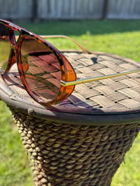 Image 2 of Tortoise Aviator Style Sunglasses 