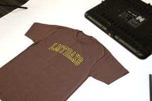 Image of BROWN & GOLD COLLEGE TRAD HEAVY WEIGHT TEE