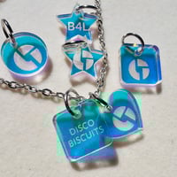 Image 1 of Disco Biscuits Inspired Iridescent Charm Necklace