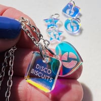 Image 5 of Disco Biscuits Inspired Iridescent Charm Necklace