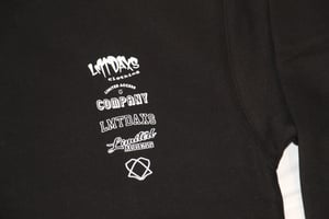 Image of BLACK MULTI LOGO CREWNECK SWEATER