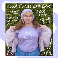 Image 1 of 50% OFF - Good Things Will Come Fairy Cat T-Shirt 