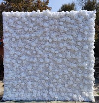 3D White Flower Wall
