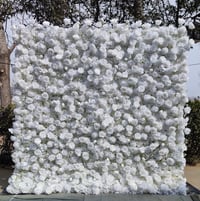 5D White Flower Wall