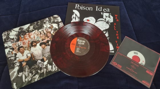 Image of WAR ALL THE TIME red vinyl with 7 inch