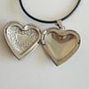 big silver locket thin chain necklace