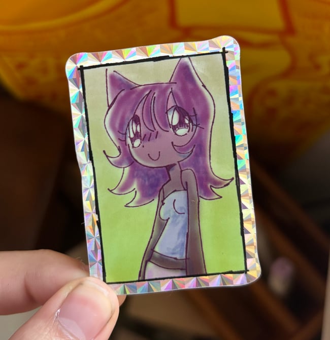 anime girl meow sticker