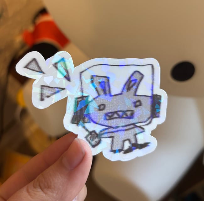 headphone bunny sticker