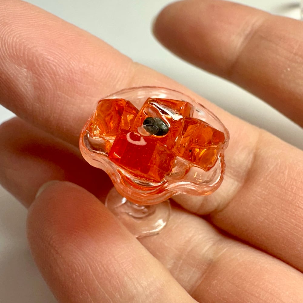 Image of Cubed Gelatin with Flies