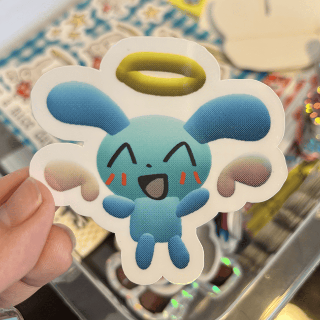 dog angel sticker