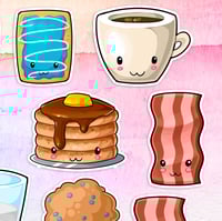 Image 2 of Cute Breakfast Sticker Pack (13 PACK)