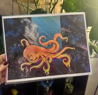 Image 2 of Space Octopus Painting Print
